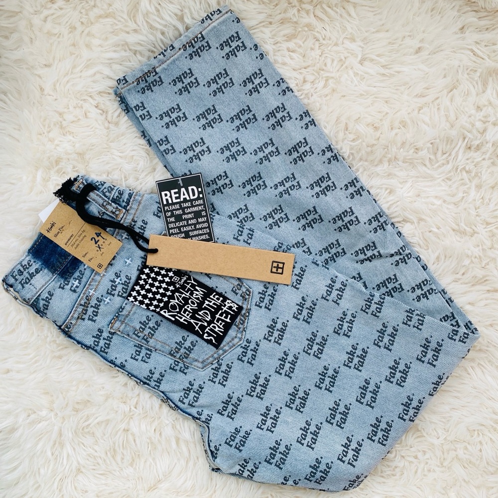 NWT KSUBI X  BARNEY Slim Pin Fake Chillz Denim - Picture 4 of 8